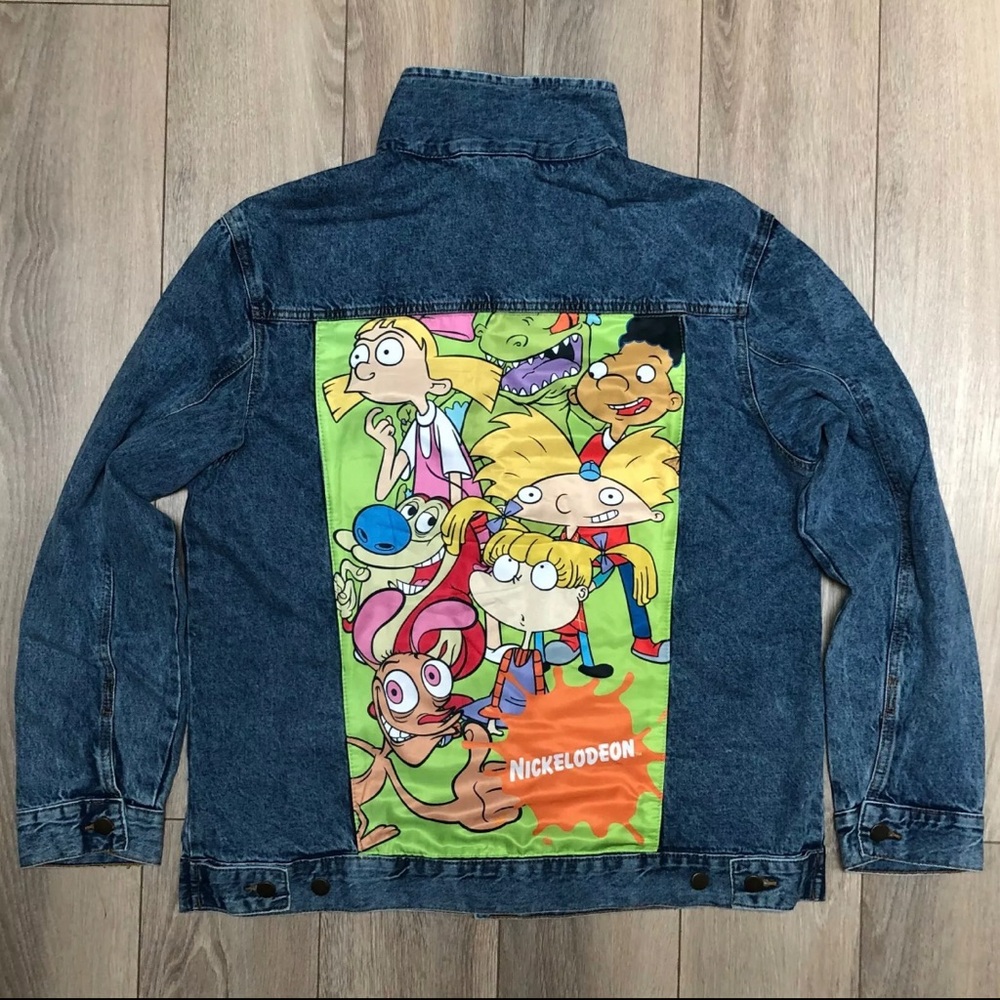 Nickelodeon Mash Print Denim Jacket S